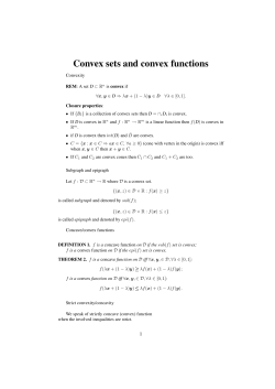 Convex sets and convex functions