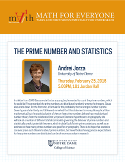 the prime number and statistics