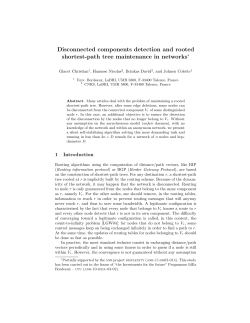 Disconnected components detection and rooted shortest