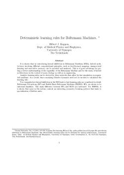 Deterministic learning rules for Boltzmann