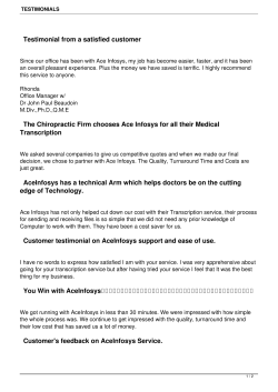 Testimonial from a satisfied customer The Chiropractic Firm chooses