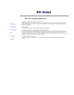 Xth Notes How Do Organisms Reproduce?