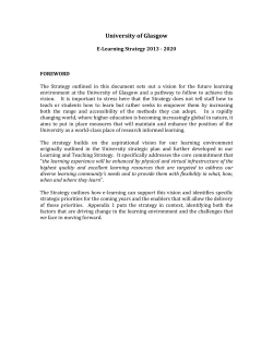 University`s e-learning strategy