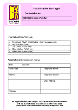 Volunteering Application Form