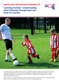 Understanding What Fathering Through Sport Can Mean for Coaches