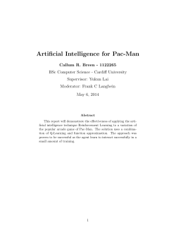 Artificial Intelligence for Pac-Man
