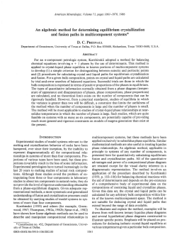 An algebraic method for determining equilibrium crystallization and