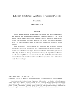 Efficient Multi-unit Auctions for Normal Goods