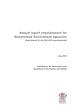 Annual report requirements for Queensland Government agencies