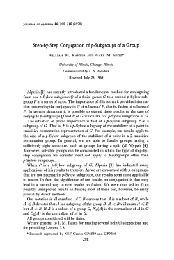 Step-by-Step Conjugation of p-Subgroups of a Group