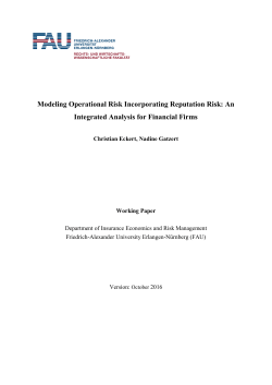 Modeling Operational Risk Incorporating Reputation Risk: An