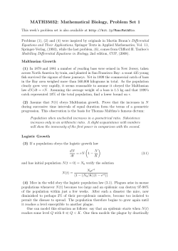 MATH35032: Mathematical Biology, Problem Set 1