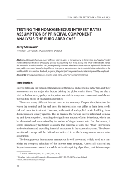 TESTiNG ThE hOmOGENEOuS iNTErEST rATES ASSumpTiON by