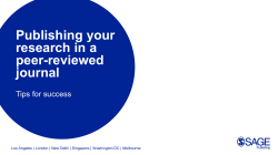 Publishing your research in a peer-reviewed