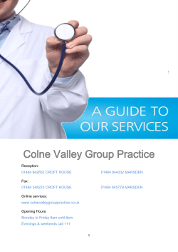 Colne Valley Group Practice practice leaflet