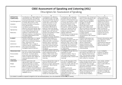 CBSE Assessment of Speaking and Listening (ASL)