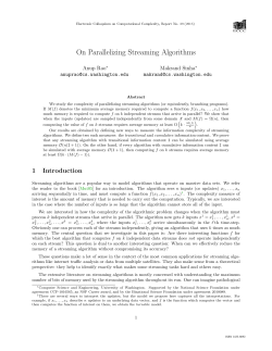 On Parallelizing Streaming Algorithms