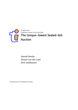 The Unique-lowest Sealed-bid Auction - Description