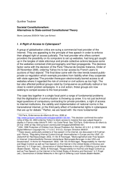 Gunther Teubner Societal Constitutionalism: Alternatives to State