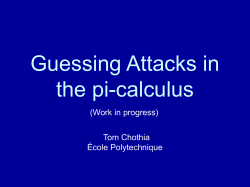 Guessing Attacks in the pi-calculus