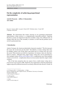On the complexity of achieving proportional