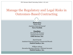 Manage the Regulatory and Legal Risks in Outcomes-Based