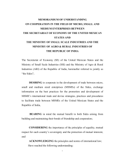 memorandum of understanding on cooperation in the field of micro
