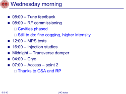 Slides from 8:30 meeting