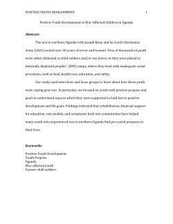 POSITIVE YOUTH DEVELOPMENT Positive Youth Development in