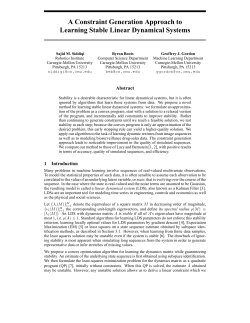 A Constraint Generation Approach to Learning Stable Linear