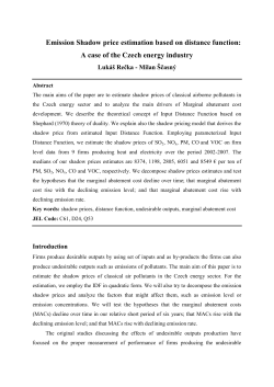 Emission Shadow price estimation based on distance function: A