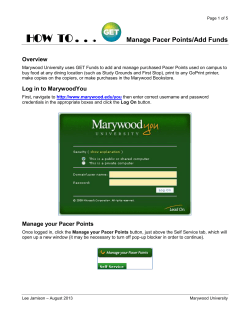 Pacer Points - Marywood University