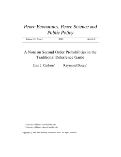 Probabilities in Deterrence Game
