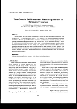 Time-Domain Self-Gonsistent Plasma Equilibrium in Damavand