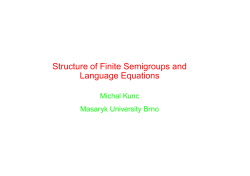 Structure of Finite Semigroups and Language Equations