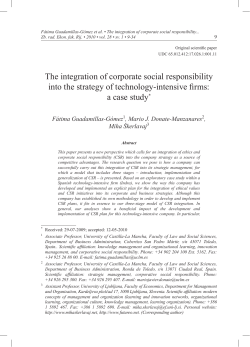 The integration of corporate social responsibility into the strategy of