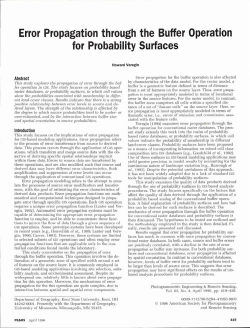 Error Propagation through the Buffer Operation for Probability Surfaces