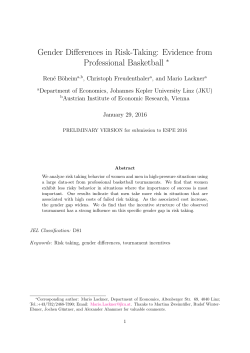 Gender Differences in Risk-Taking: Evidence from Professional