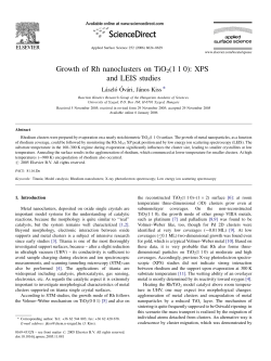 Growth of Rh nanoclusters on TiO2(1 1 0): XPS and LEIS studies