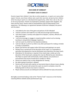 dcx code of conduct - Denton County Xtreme Volleyball Club