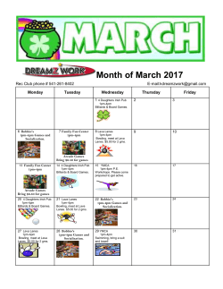 March Calendar
