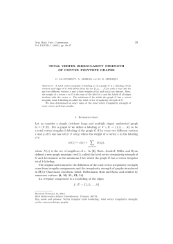 29 TOTAL VERTEX IRREGULARITY STRENGTH OF