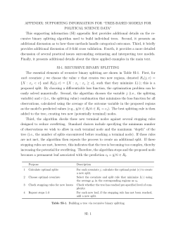 APPENDIX: SUPPORTING INFORMATION FOR &ldquo;TREE