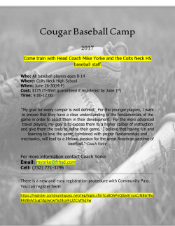 Cougar Baseball Camp with Mike Yorke