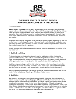 the finer points of rodeo events: how to keep score with the judges
