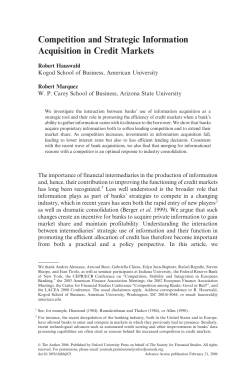 Competition and Strategic Information Acquisition in Credit Markets