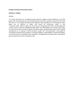 Strategic Teaching and Learning in Games