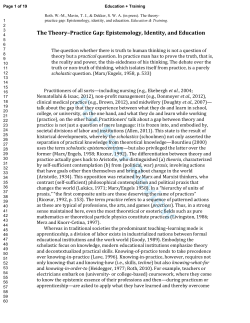 Theory-practice at work - University of Victoria