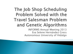 The Job Shop Scheduling Problem Solved with the Travel Salesman