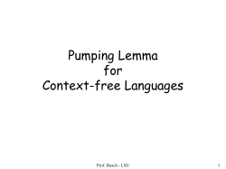 The Pumping Lemma